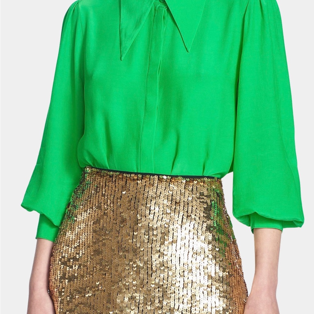 Corey‎ Lynn Calter Vibrant Green Blouse